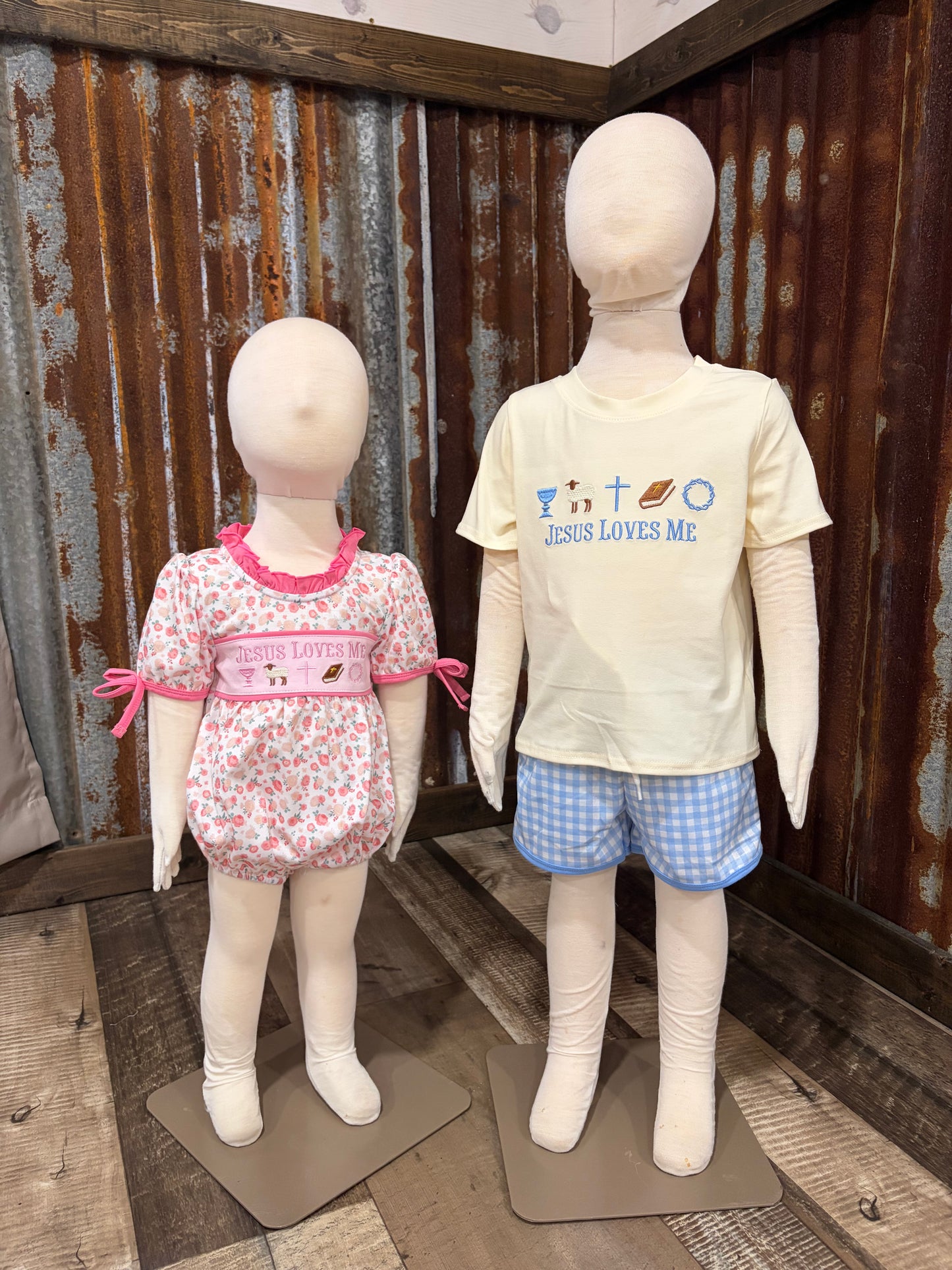 Jesus Loves Me Embroidered Set