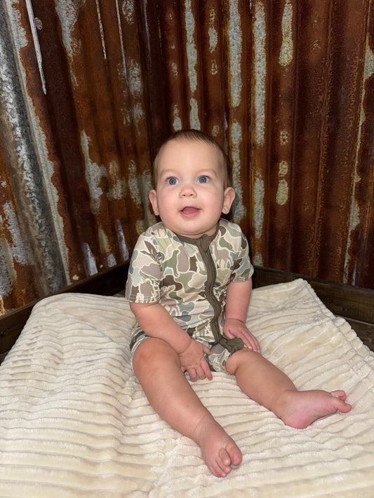 Duck Camo Bamboo Pajama Romper