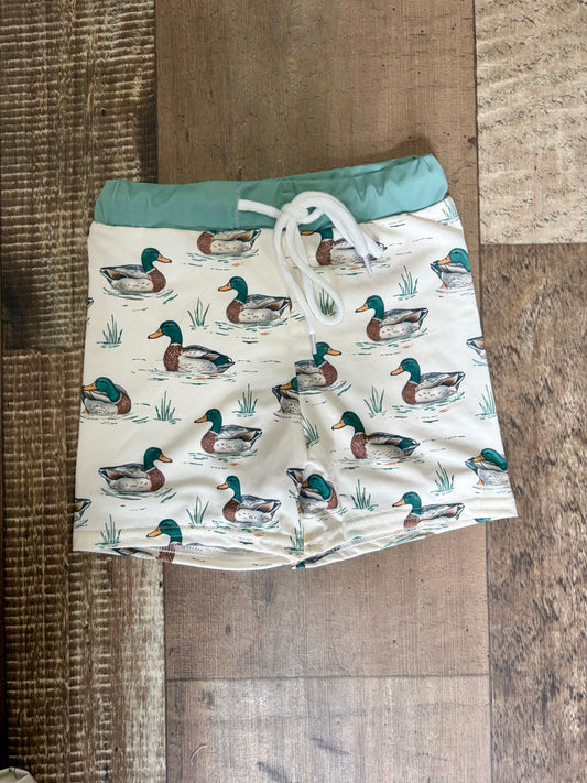 Quack Quack Swim Trunks