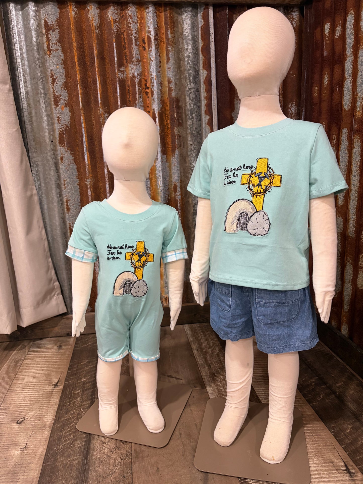 He is Risen Applique Romper