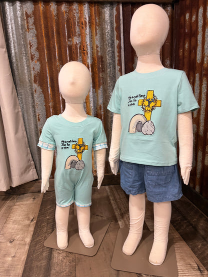 He is Risen Applique Romper