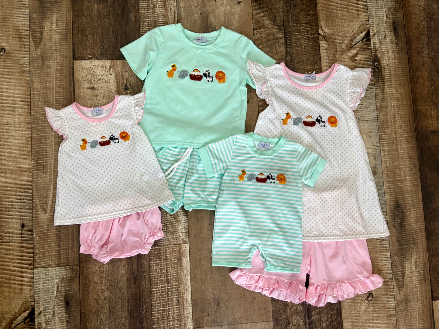 Noah’s Ark French Knot Boys Set