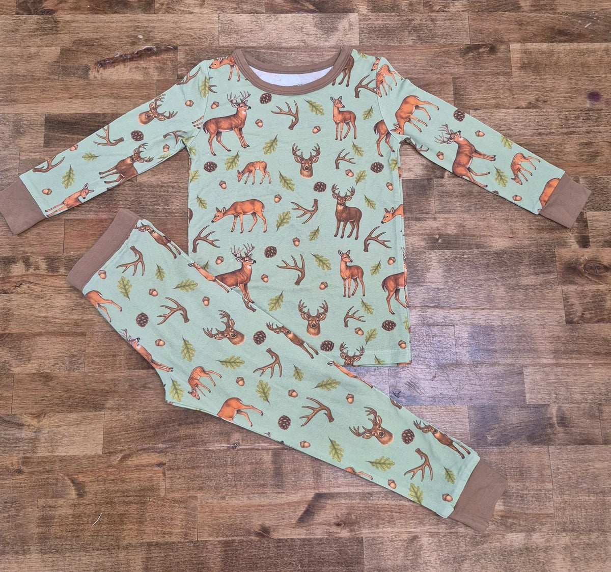 In the Woods (Green) Pajama Set