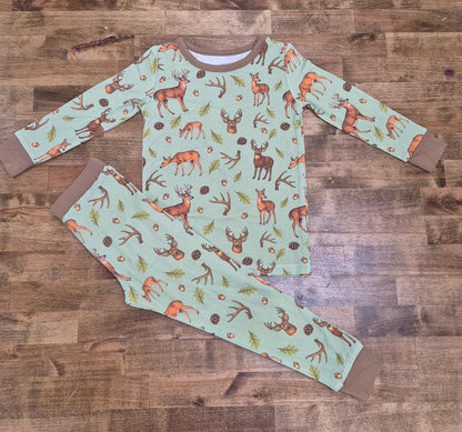 In the Woods (Green) Pajama Set