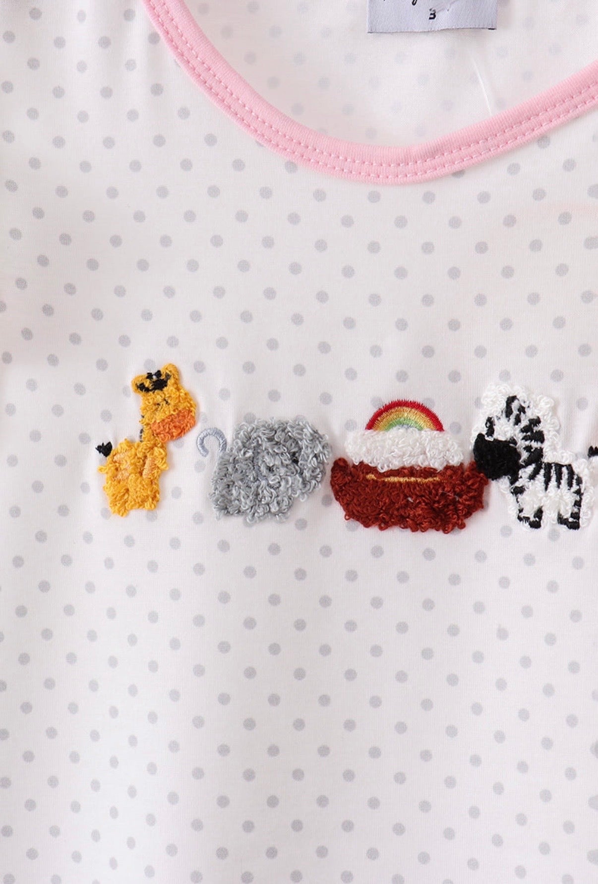 Noah’s Ark French Knot Girls Set
