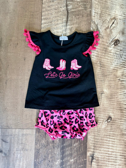 Let’s Go Girls! Leopard Bloomer Set
