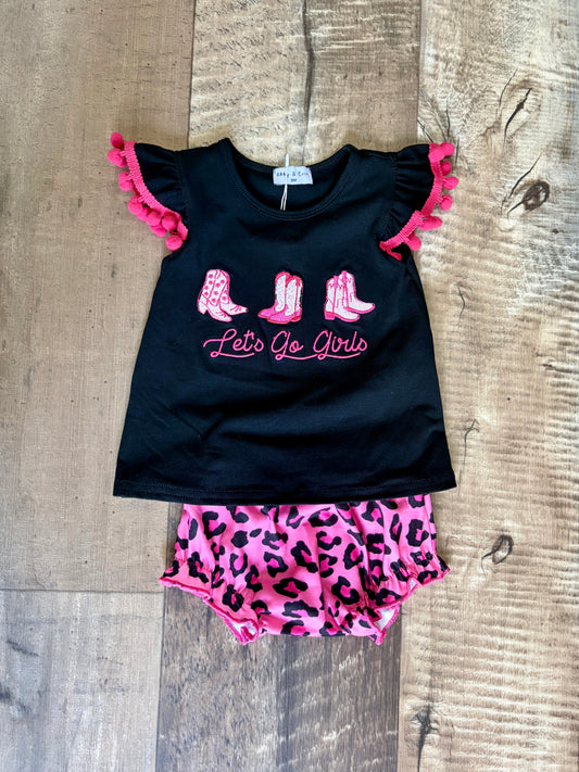 Let’s Go Girls! Leopard Bloomer Set
