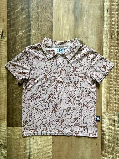 Football Short Sleeve Polo