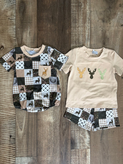 Antler Patchwork Embroidered Set