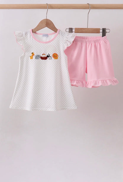 Noah’s Ark French Knot Girls Set