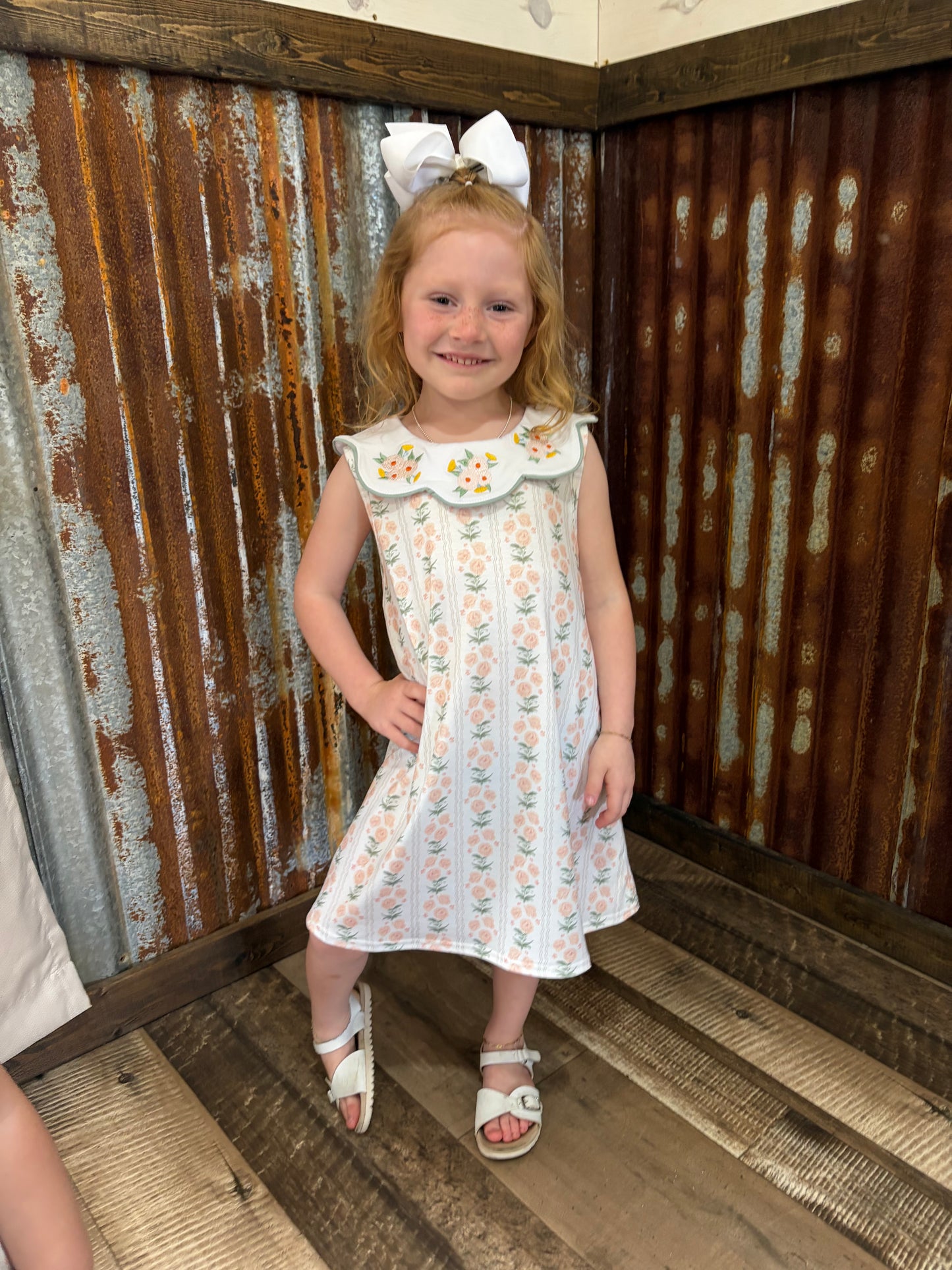 Petals and Sage Embroidered Dress