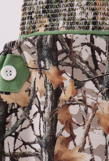 Camo Smocked Overalls