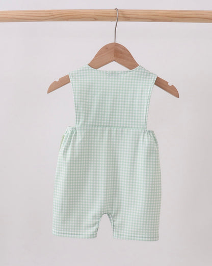 Sage Pumpkin Embroidered Overalls