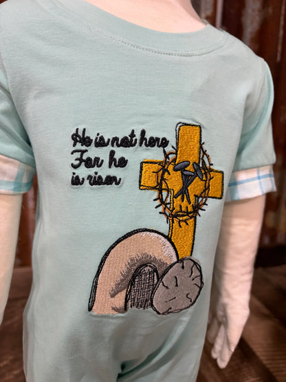 He is Risen Applique Romper