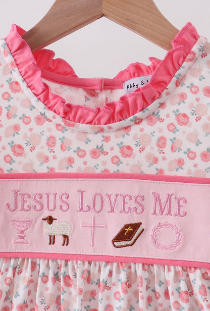 Jesus Loves Me Embroidered Bubble