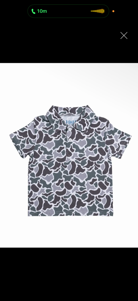 Cool Camo Short Sleeve Polo