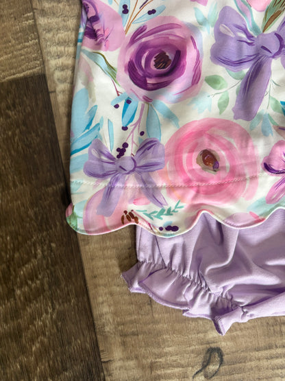 Blooms & Bows Purple Bloomer Set