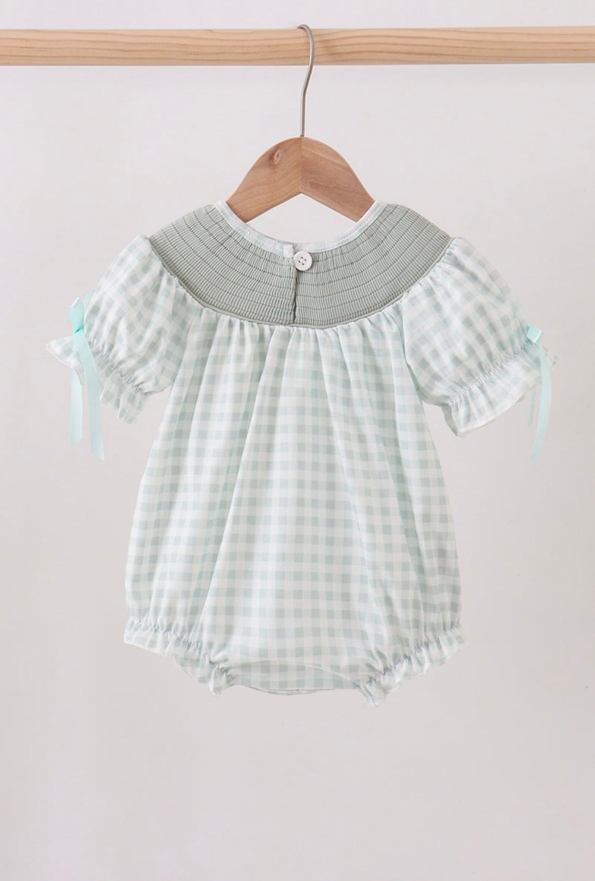 Sage Gingham He is Risen Bubble