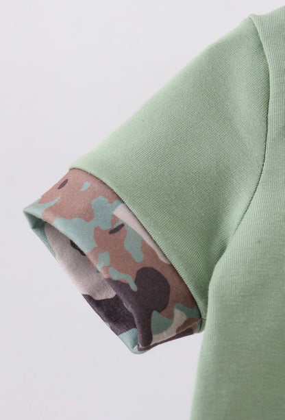 Camo Cross Applique Romper