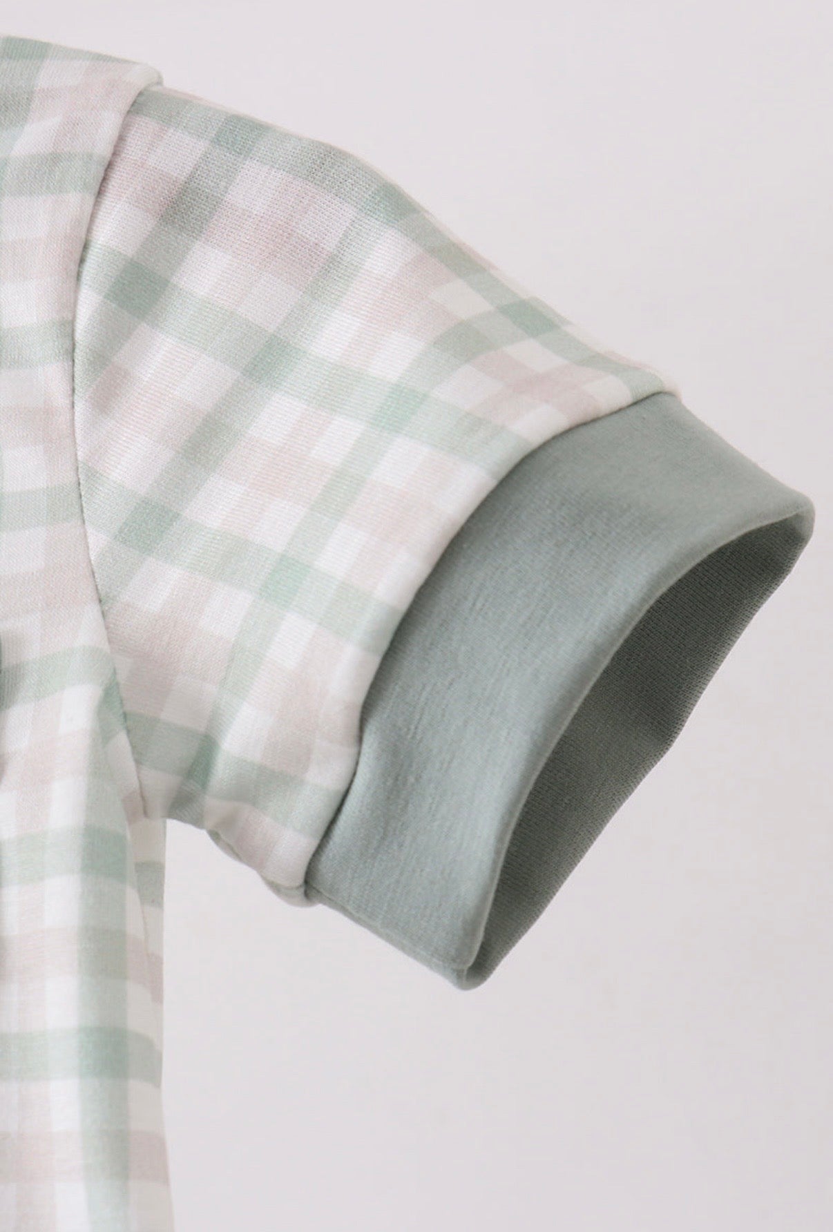 Sage Gingham Romper
