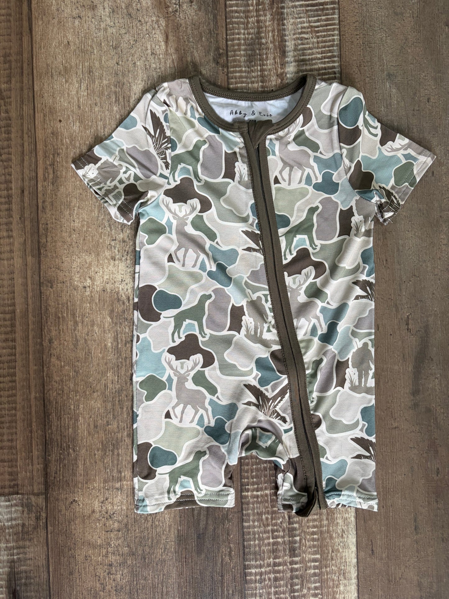 Duck Camo Bamboo Pajama Romper