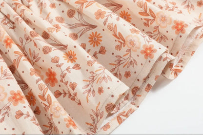 Fall Floral Smocked Bloomer Set