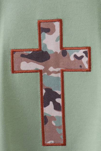 Camo Cross Applique Romper