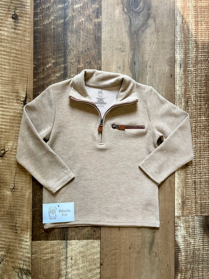 Classic Khaki 1/4 Zip Pullover