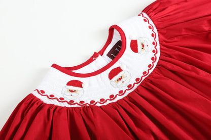 Santa Clause Smocked Dress
