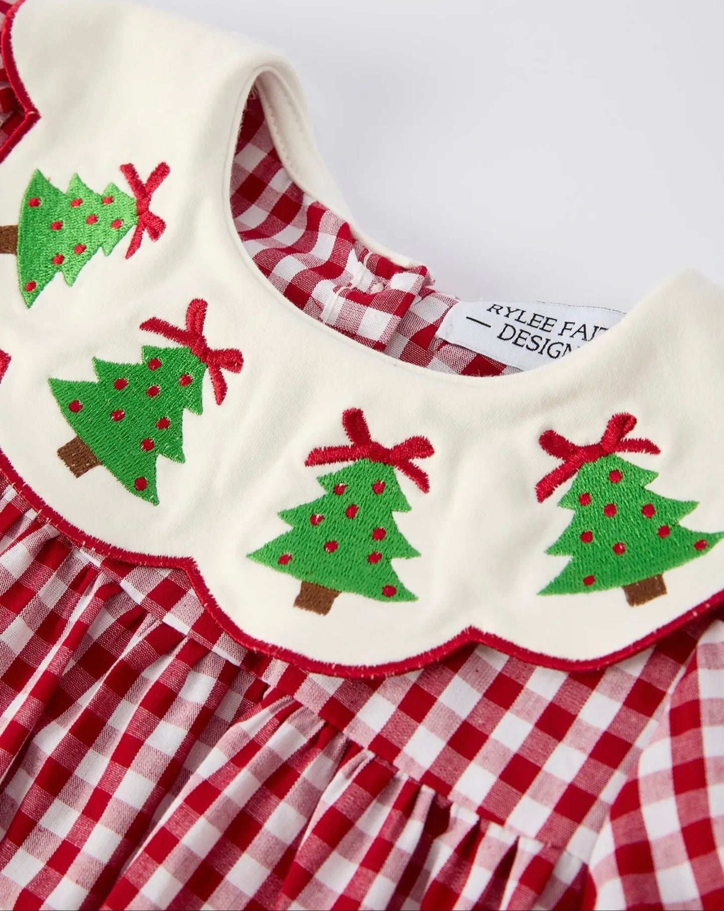 Red Gingham Christmas Tree Dress