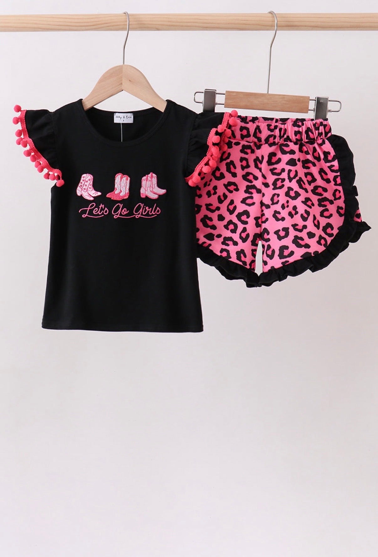 Let’s Go Girls! Leopard Shorts Set