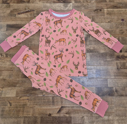 In the Woods (Pink) Pajama Set