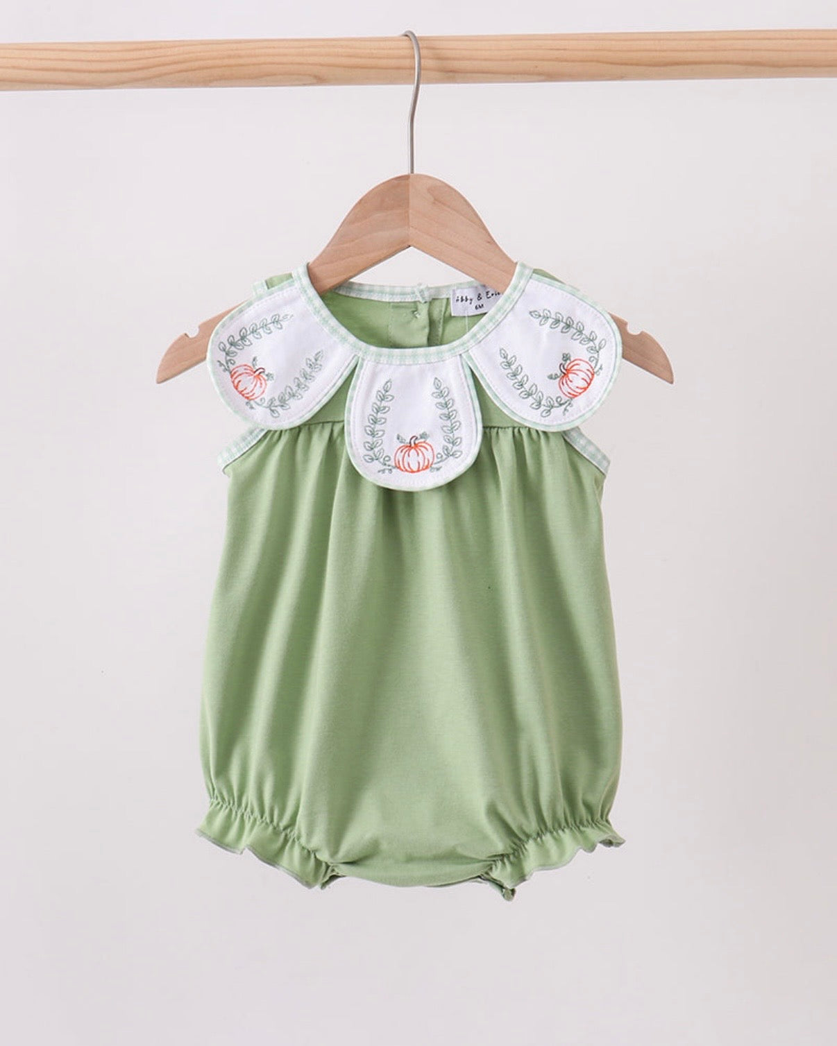 Sage Pumpkin Embroidered Bubble