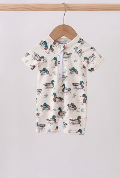 Quack Quack Swim Romper