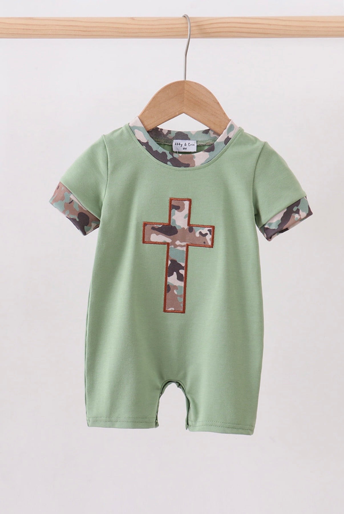 Camo Cross Applique Romper