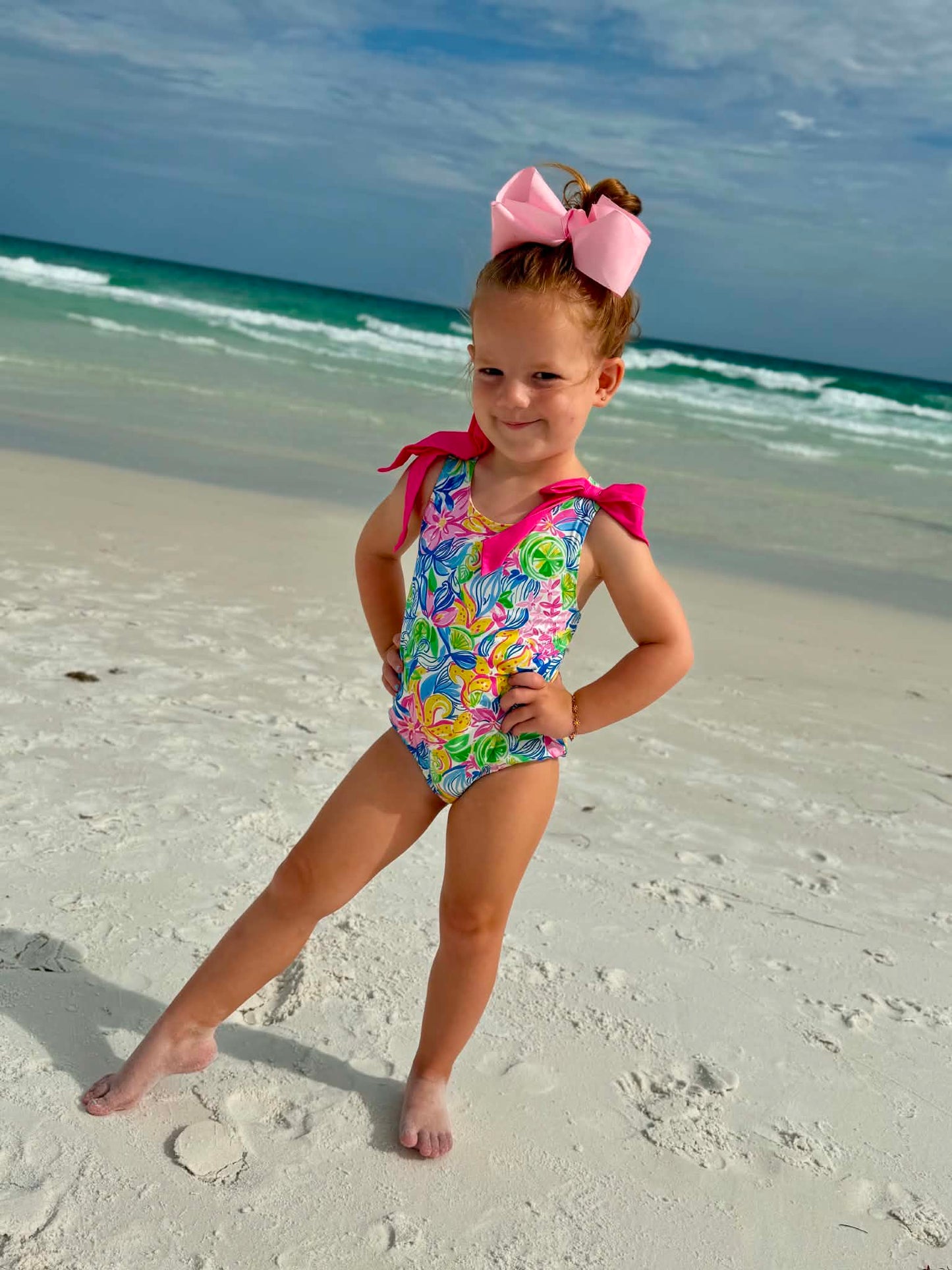 Neon Summer One-Piece Swimsuit