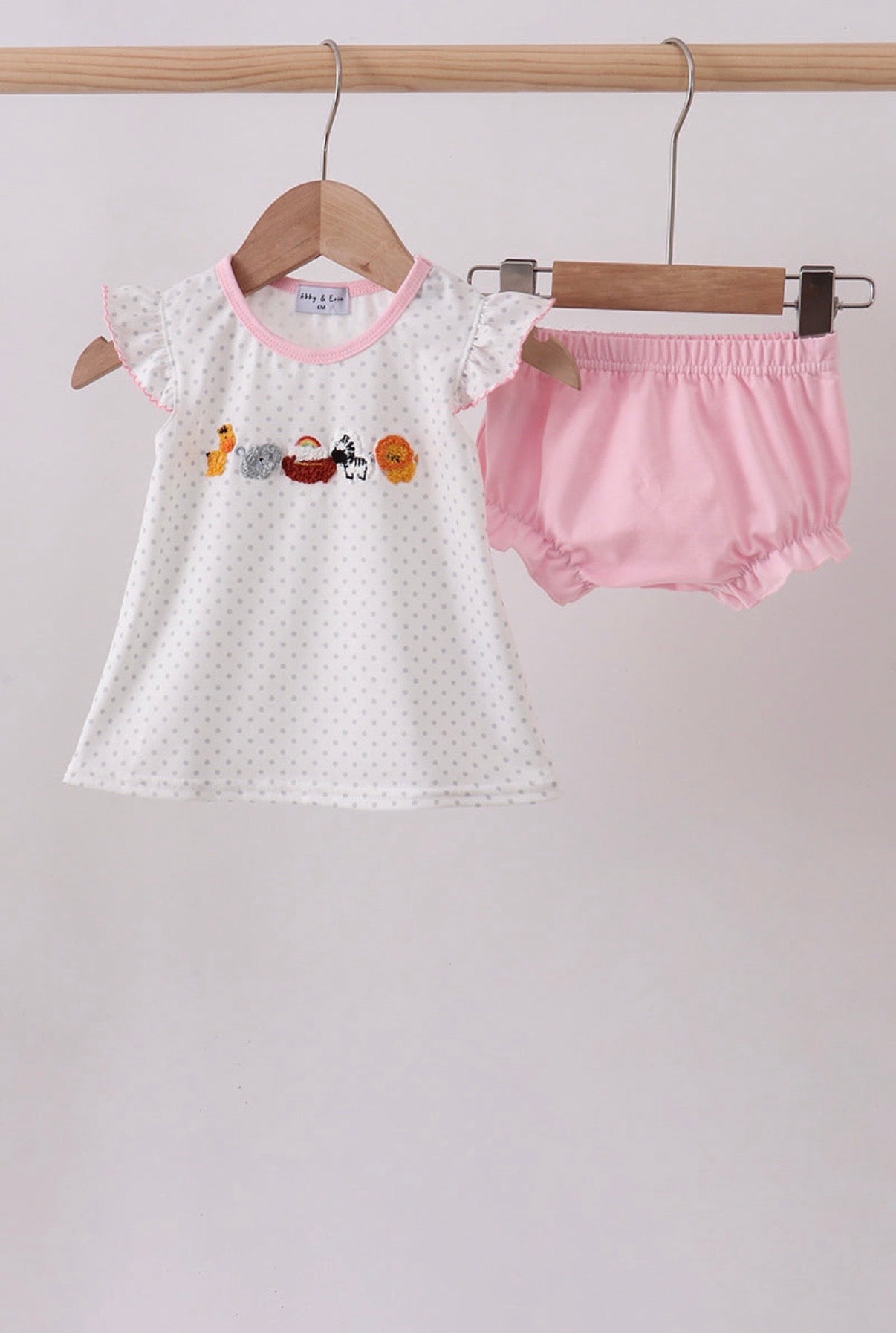 Noah’s Ark French Knot Bloomer Set