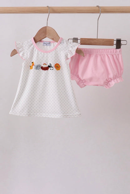 Noah’s Ark French Knot Bloomer Set