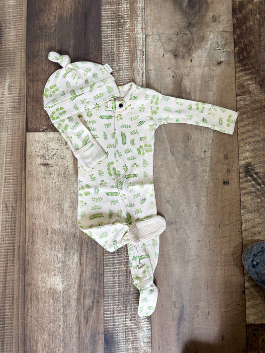 Little Leaves Footie + Beanie