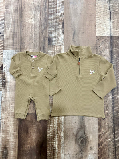Tan Mallard 1/4 Zip Pullover