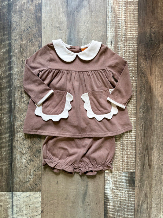 Little Darling Brown Bloomer Set