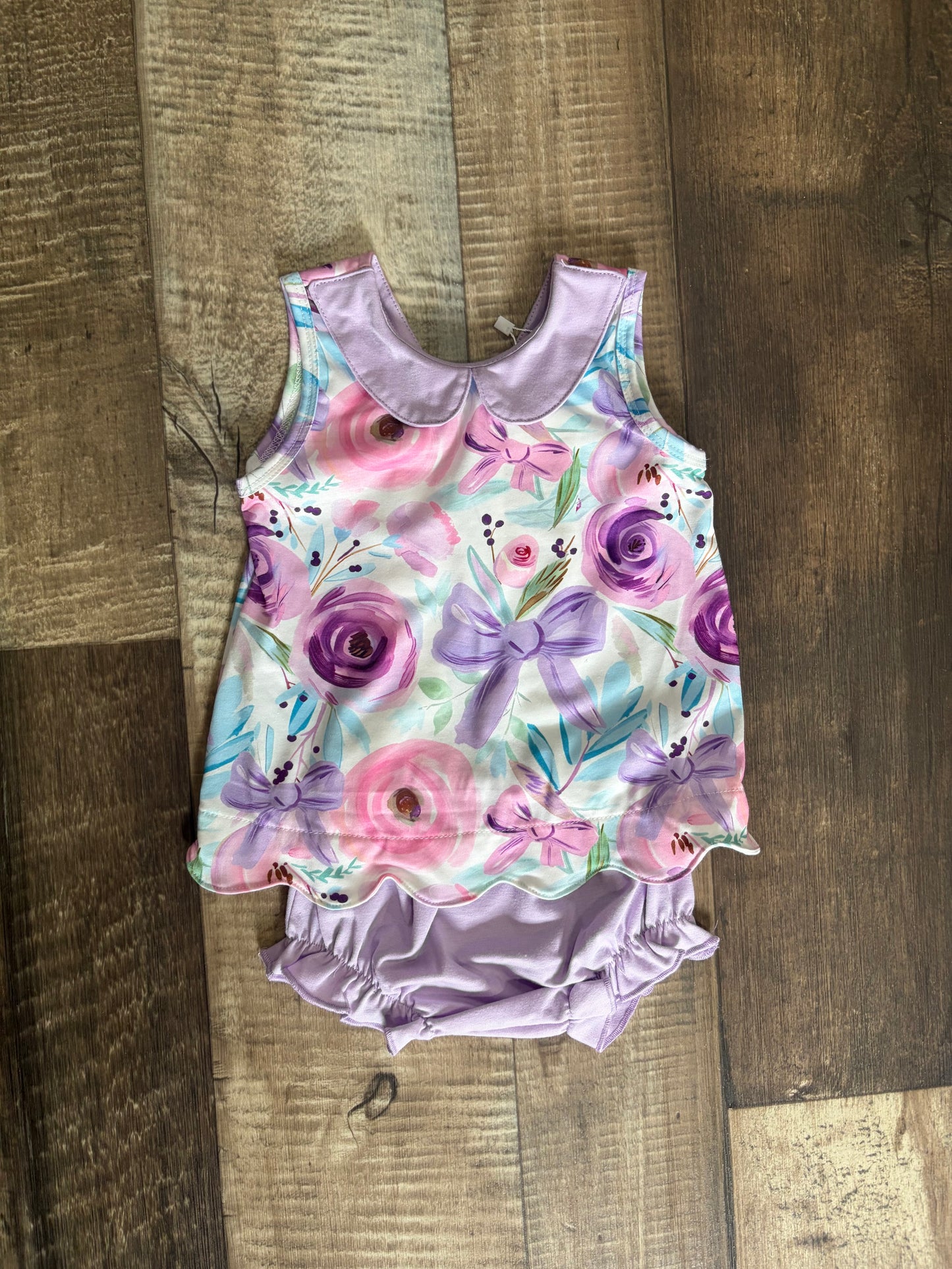 Blooms & Bows Purple Bloomer Set