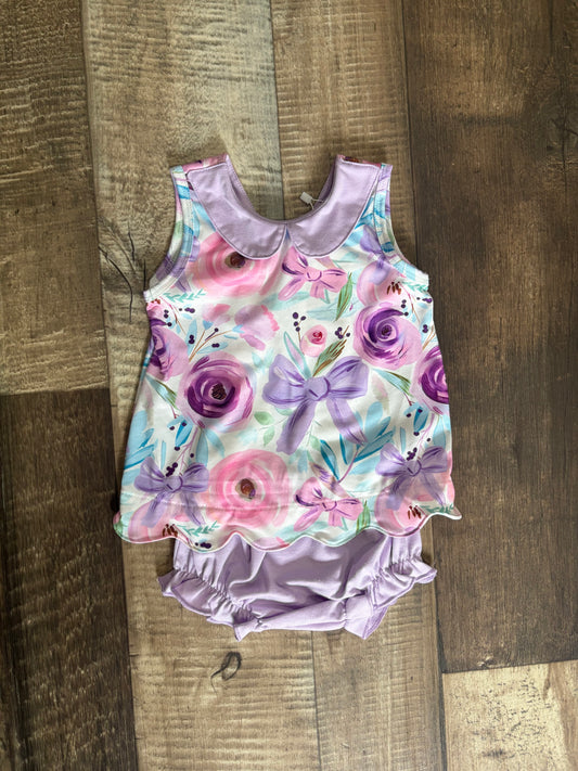 Blooms & Bows Purple Bloomer Set