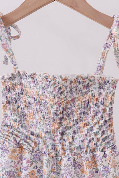 Violet Garden Smocked Romper
