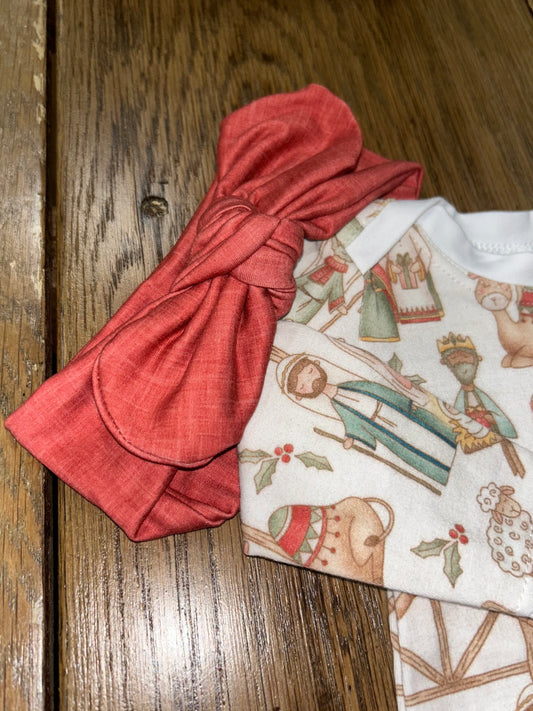 Matching Bow for Nativity Onesie