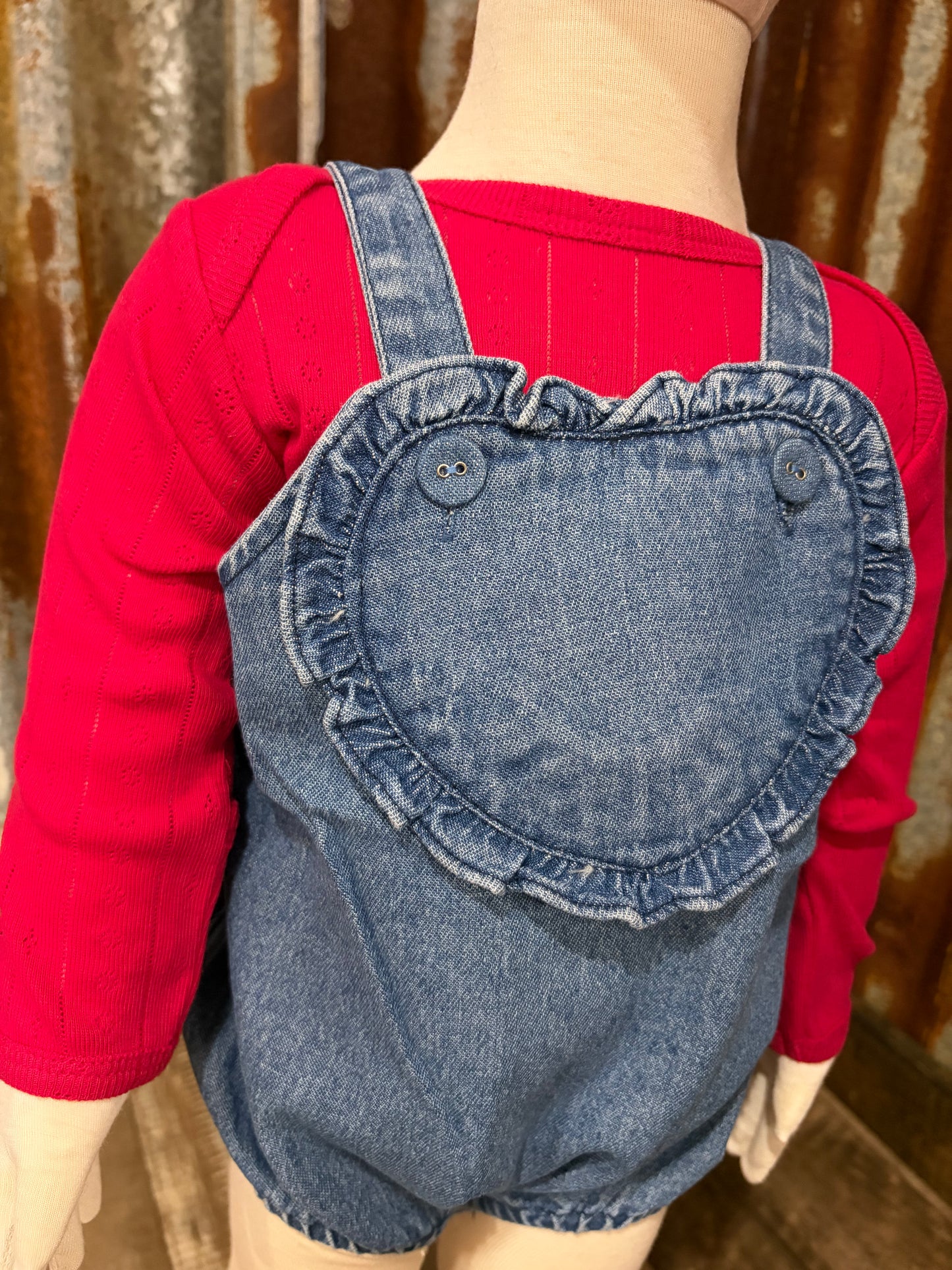 Full of Love Denim Romper