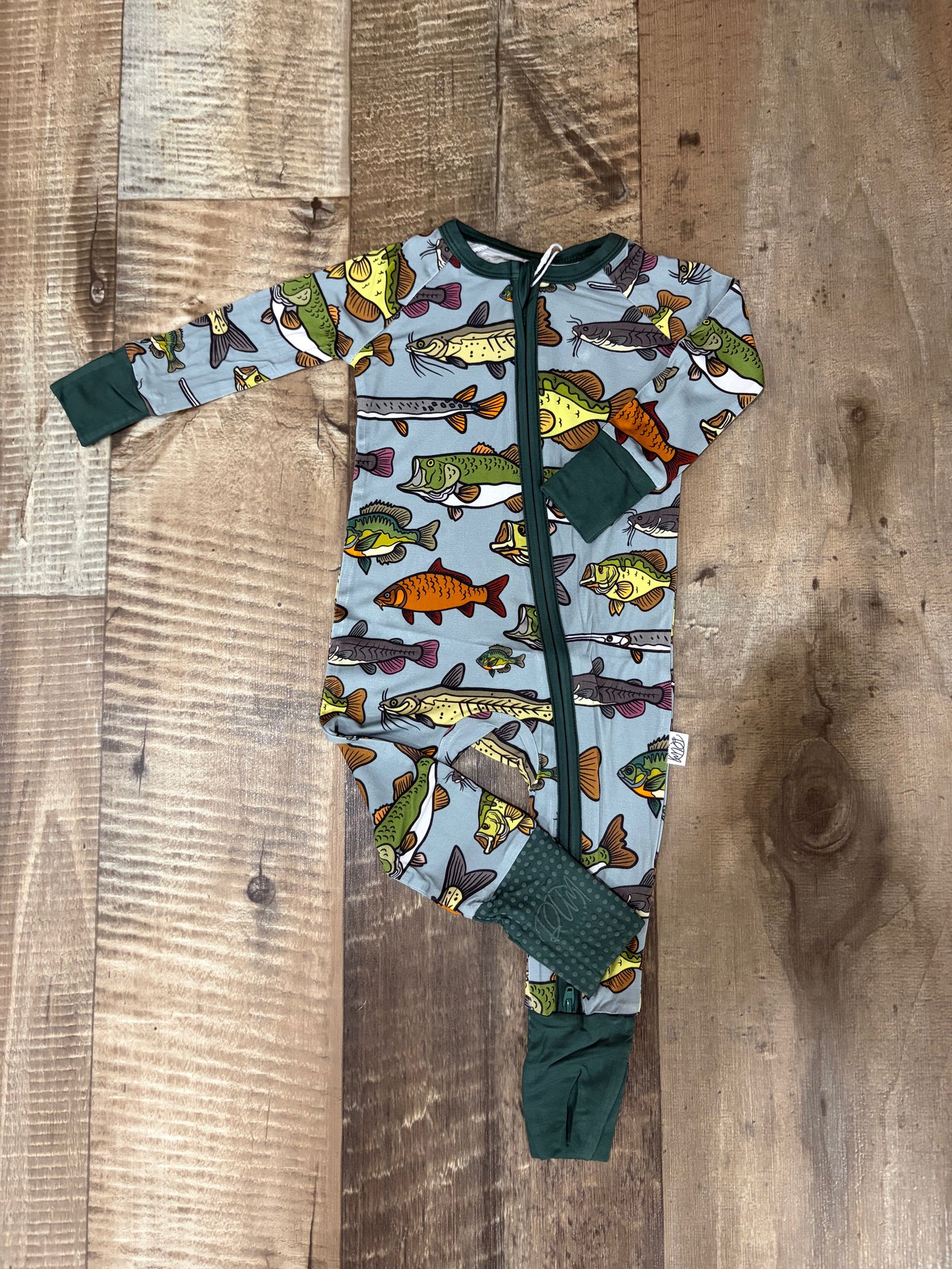 Freshwater Fishies Bamboo Onesie