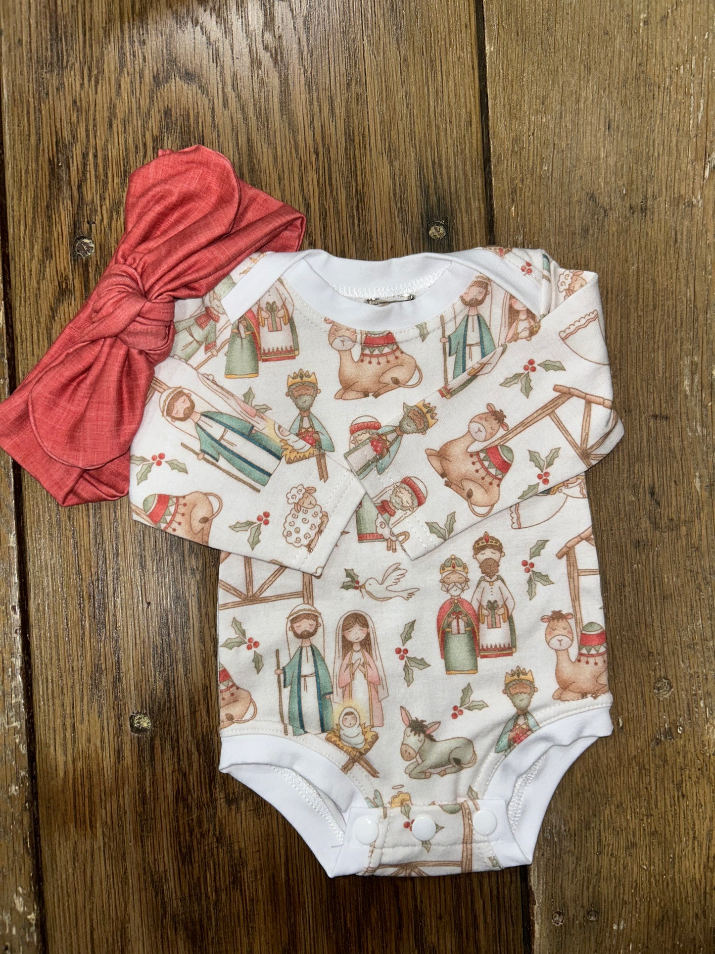 Nativity Long Sleeve Onesie