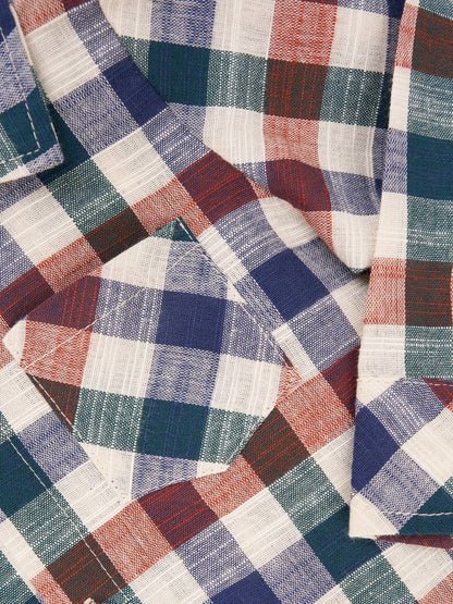 Fall Vintage Plaid Long Sleeve Baby Polo