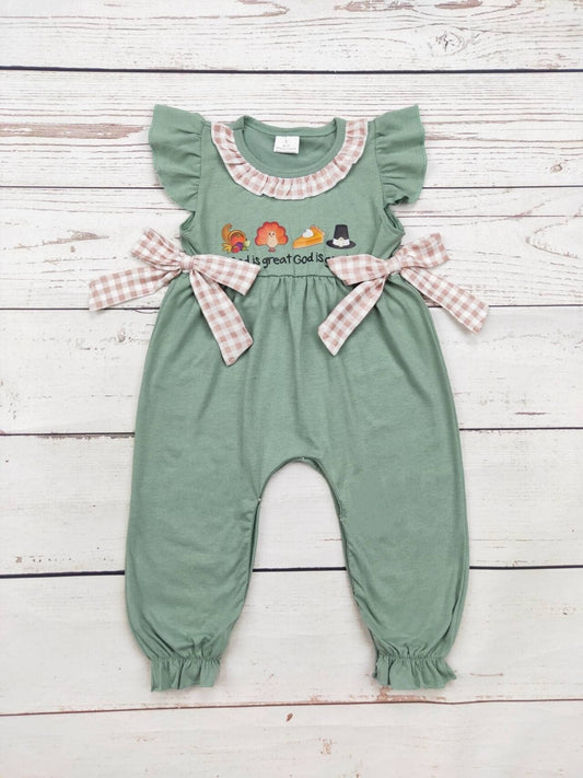 God is Great Girls Romper